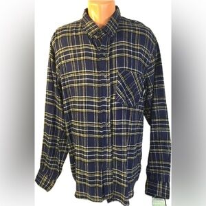 NWT Jackson Hole Long Sleeve‎ Button Down Flannel Shirt Men's Size XL Blue